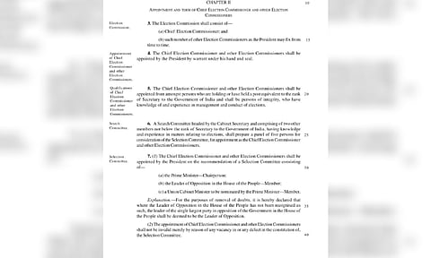 Centre's Bill excludes CJI for selection of CEC and other ECs