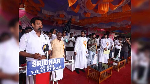 State school education minister Mahesh Poyyamozhi (Twitter/@Anbil_Mahesh)