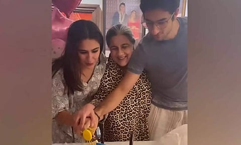 Sara Ali Khan, Amritha Singh, Ibrahim Ali Khan (Photo: ANI)