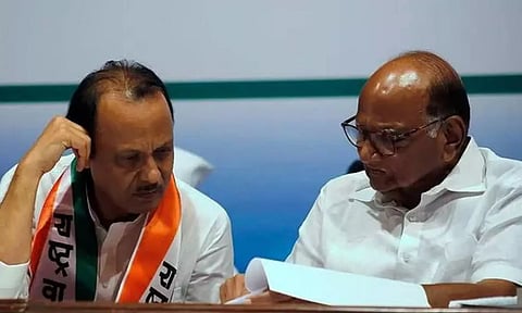 Sharad Pawar and Ajit Pawar (PTI)