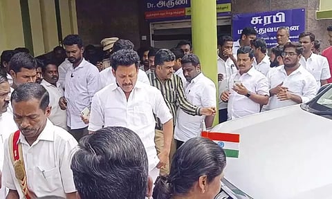 Anbil Mahesh Poyyamozhi. Daily Thanthi