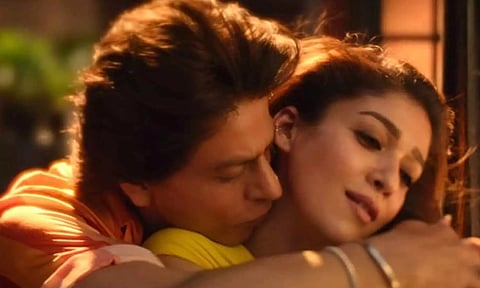 Still from song starring SRK and Nayanthara (Photo: IANS)