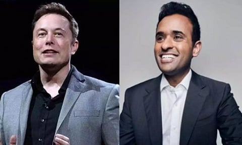 Elon Musk and Vivek Ramaswamy (Photo:ANI)