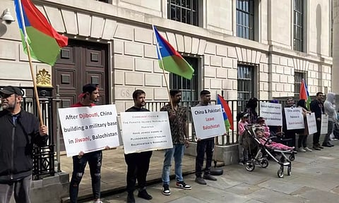 Free Balochistan Movement holds protest outside Chinese Embassy in Berlin