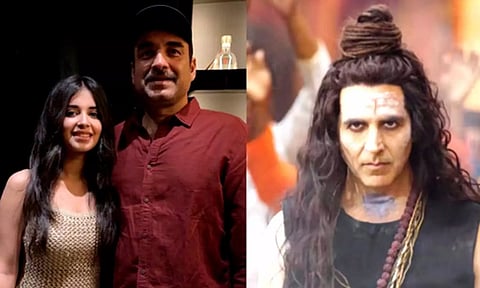  Actress Anvesha Vij with Pankaj Tripathi (left), Akshay Kumar poster from the film (Right) (Photo:IANS)