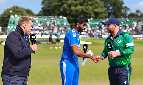 Ireland won the toss and chose to bowl first against India. (X/@ICC)
