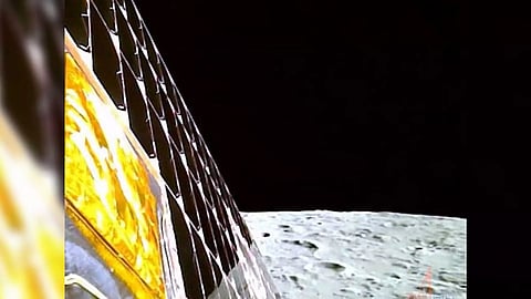 Image of moon as captured by Vikram lander (Image: ISRO)