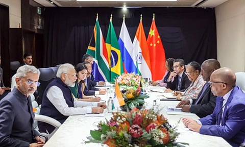 PM Narendra Modi held bilateral discussions with South African president