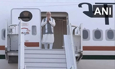 Prime Minister Narendra Modi arrives in Athens, Greece. (ANI)