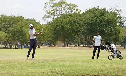 Harshjeet Singh Sethie in action during Coimbatore Open 2023 (Image: PGTI)