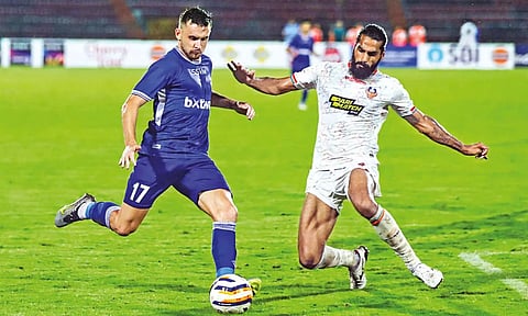 Jordan Murray in action in the quarter-final game against FC Goa