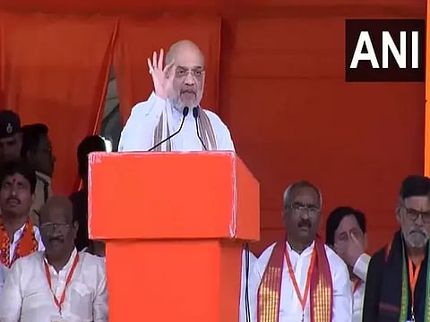 "Congress is 4G party which means...": Amit Shah in Khammam