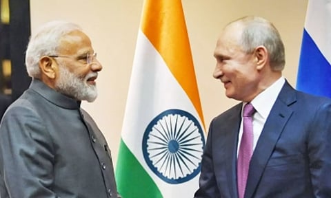 Prime Minister Narendra Modi and Vladimir Putin (PTI)
