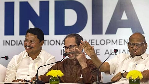 Eknath Shinde; NCP president Sharad Pawar (Photo: PTI)