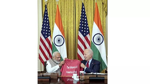  US President Joe Biden with Prime Minister Narendra Modi (Photo/PTI)