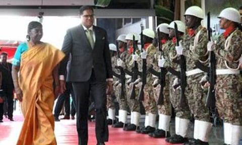 President Droupadi Murmu, Tharman Shanmugaratnam (Image: PTI)