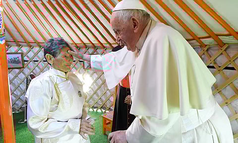 Pope in Mongolia. Reuters