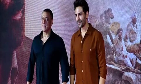 Salman Khan with Kartik Aaryan.