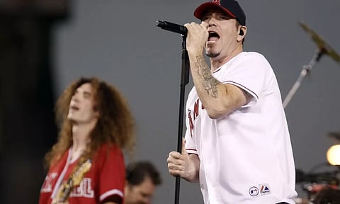 Singer Steve Harwell. (AP)