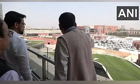Union Minister Anurag Thakur inspecting G20 preparations
