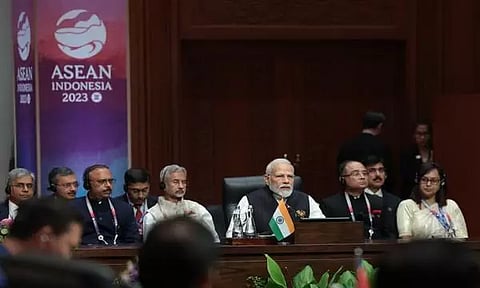 Prime Minister Narendra Modi at the 20th ASEAN-India Summit in Jakarta, Indonesia. (ANI)