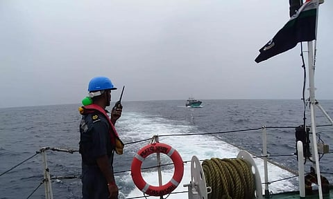Chennai based fishing boat rescued at Sea by Indian Coast Guard