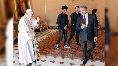Sylvester Stallone and Pope Francis (Image: X)