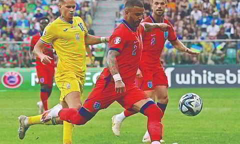 England salvages 1-1 draw against Ukraine in Euro qualifier