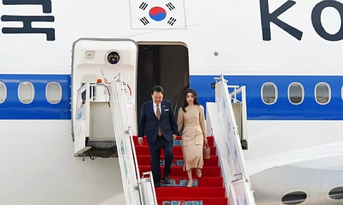 South Korean President Yoon Suk Yeol with wife Kim Keon Hee (IANS)