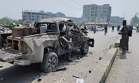 Blast in Pakistan's Peshawar (Image: ANI)
