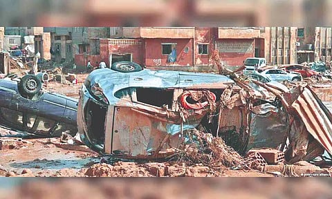 Natural Calamity Medicane traps Libya between floods, sea