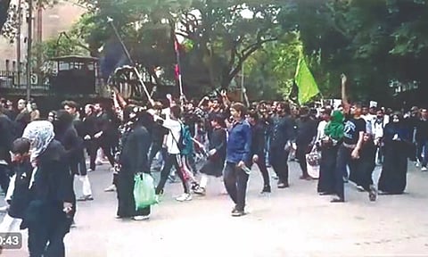 Visuals from the rally