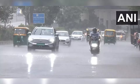 Visuals from MG Road in Haryana's Gurugram. (ANI)