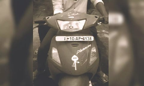 The bike with different number plate 