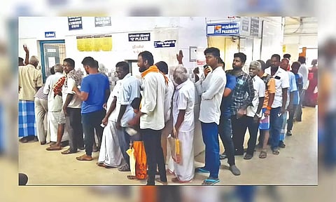 Long queue of patients at Kancheepuram GH