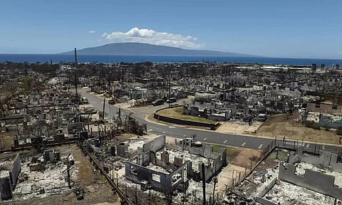 Visuals of destroyed homes, aftermath of a devastating wildfire