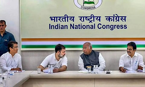 The CWC will meet at 2:30 pm today and deliberate on the strategy for the upcoming assembly elections and the LS polls. (PTI)