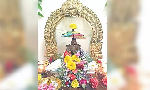 Vinayagar decorated for 'Vinayagar Chaturthi' 
