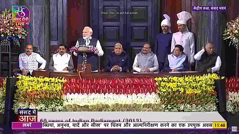 Prime Minister Narendra Modi (Photo credit/ Sansad TV)