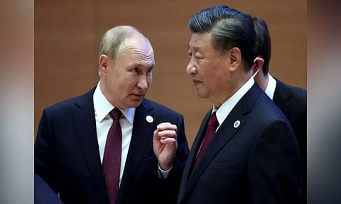 Russian President Vladimir Putin with Chinese President Xi Jinping (Image: ANI)
