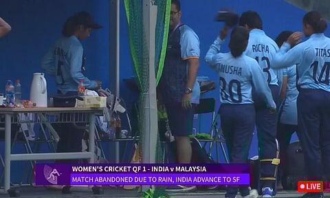 Match abandoned due to rain 