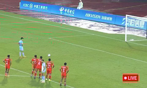 Sunil Chhetri scores 1-0 against Bangladesh