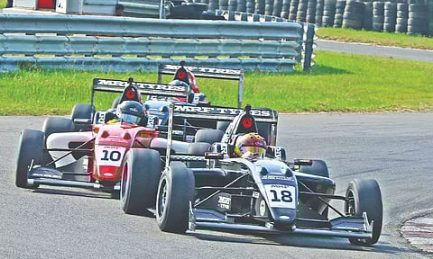 Sandeep Kumar won the MRF Formula 2000 race