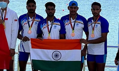 The Indian men's four rowing team (ANI)