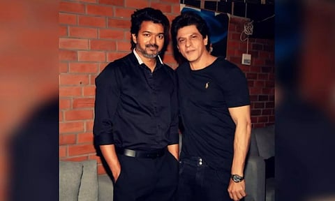 Vijay with Shah Rukh Khan. File photo