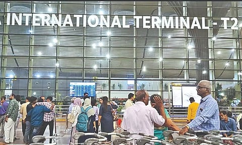 The rush at the airport was high on Wednesday compared to the recent days