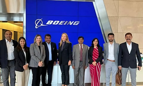 Minister M.B. Patil held meetings with representatives of Boeing Co, GE Group companies, USISPF, and deputy managing director of IMF Gita Gopinath