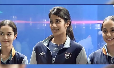 Joshna Chinappa, Anahat Singh and Tanvi Khanna 