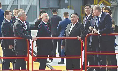 Russian President Vladimir Putin and North Korean leader Kim Jong-un