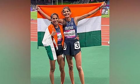 Parul Chaudhary (right) and Priti (left) (Photo: Athletics Federation of India/Twitter)